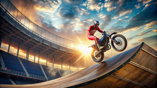 اسکرین شات بازی Super Hero Bike Mega Ramp 6