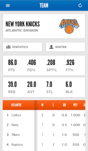 اسکرین شات برنامه Official New York Knicks App 4