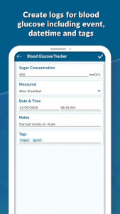 اسکرین شات برنامه Diabetes Diary - Blood Glucose Tracker 4