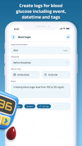 اسکرین شات برنامه Diabetes Diary, Blood Glucose 4