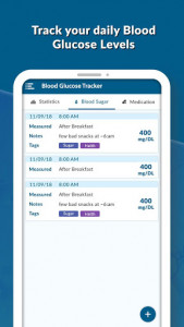 اسکرین شات برنامه Diabetes Diary - Blood Glucose Tracker 3