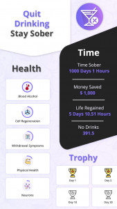 اسکرین شات برنامه Quit Drinking – Stay Sober 1