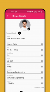 اسکرین شات برنامه Marriage Bio Data Maker 2