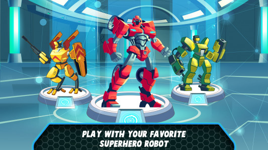 اسکرین شات بازی Super Hero Runner- Robot Games 1