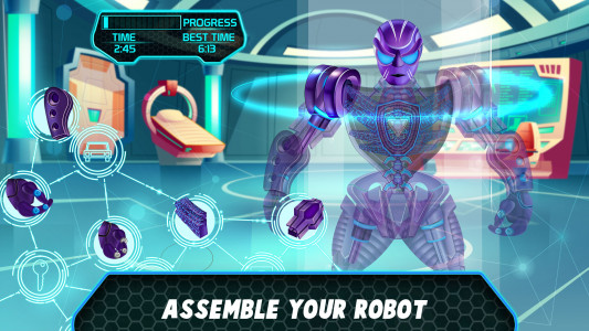 اسکرین شات بازی Super Hero Runner- Robot Games 2