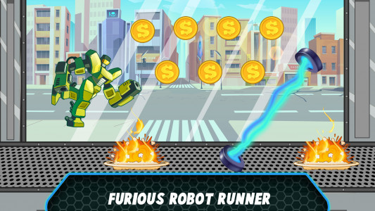 اسکرین شات بازی Super Hero Runner- Robot Games 5
