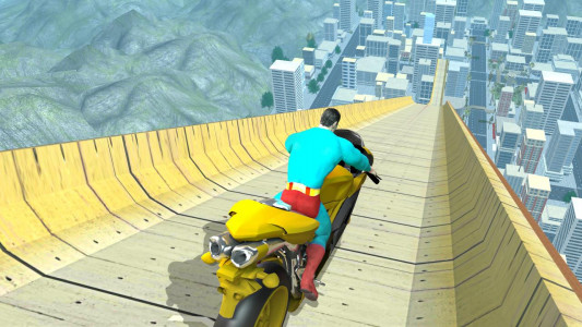 اسکرین شات بازی Super Hero Bike Mega Ramp 2