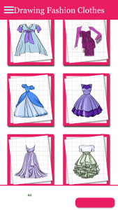 اسکرین شات برنامه How to Draw Fashion Dress & Clothes Step by Step 1