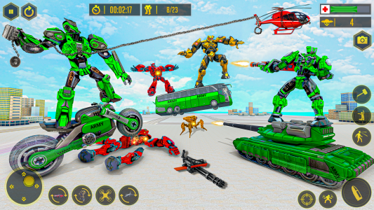 اسکرین شات بازی Army Bus Dragon Robot Car Game 6