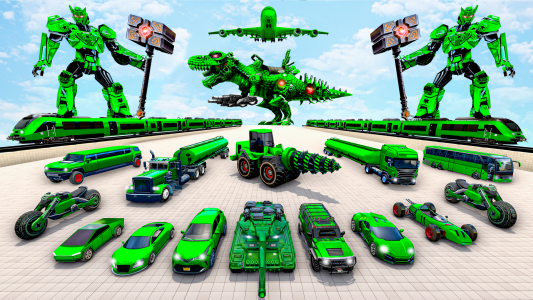 اسکرین شات بازی Army Bus Dragon Robot Car Game 2