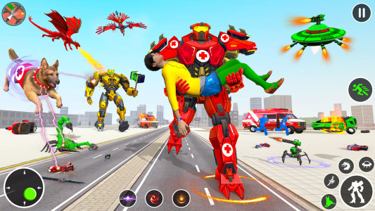 اسکرین شات بازی Ambulance Transform Robot Game 2