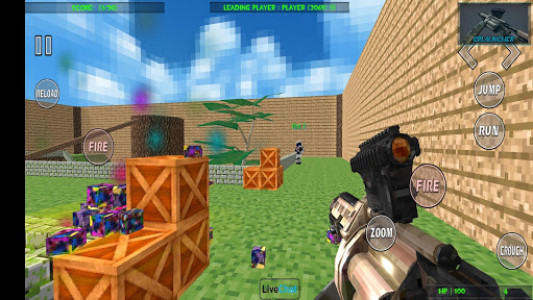 اسکرین شات بازی Paintball shooting war game: blocky gun paintball 1