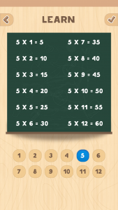 اسکرین شات بازی Multiplication table (Math) 5