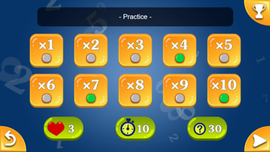 اسکرین شات بازی Multiplication and Division Tables. Training. 3