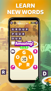 اسکرین شات 2 بازی Wordelicious - Fun Word Puzzle