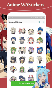 اسکرین شات برنامه Anime Stickers : WAStickers For Whatsapp 3