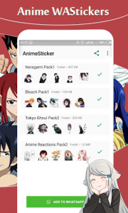 اسکرین شات برنامه Anime Stickers : WAStickers For Whatsapp 1