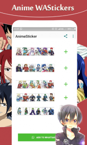 اسکرین شات برنامه Anime Stickers : WAStickers For Whatsapp 4