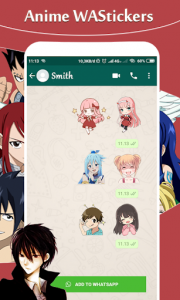 اسکرین شات برنامه Anime Stickers : WAStickers For Whatsapp 2