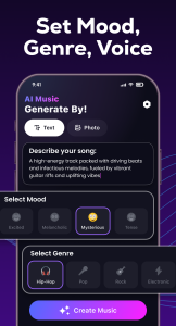 اسکرین شات 2 برنامه AI Music Maker & Cover Songs