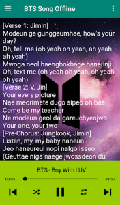 اسکرین شات برنامه BTS Song plus Lyrics -  Offline 4