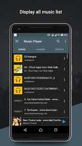 اسکرین شات برنامه Music Player - Mp3 Player & Audio Player 1