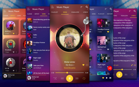 اسکرین شات 4 برنامه Music Player - MP3 Player