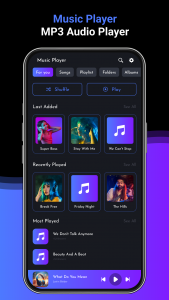 اسکرین شات 1 برنامه Music Player Mp3 Audio Player