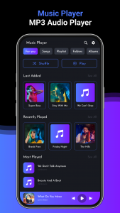 اسکرین شات برنامه Music Player Mp3 Audio Player 1