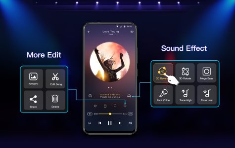اسکرین شات برنامه Music Player - MP3 Player 7