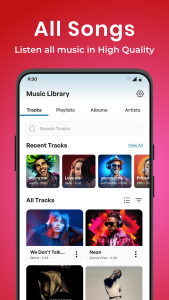 اسکرین شات 2 برنامه Music Player: Player Mp3 Music