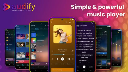 اسکرین شات برنامه Music Player - Audify Player 1