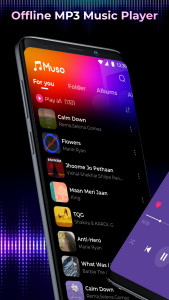 اسکرین شات برنامه Offline Music Mp3 Player- Muso 4