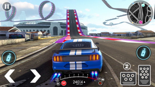 اسکرین شات برنامه Muscle Car Stunts: Car Games 4