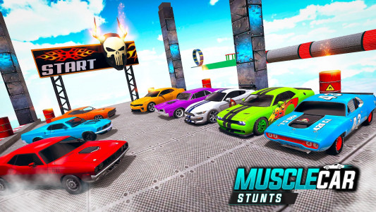 اسکرین شات برنامه Muscle Car Stunts: Car Games 8