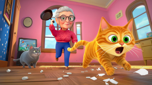 اسکرین شات بازی Pet Cat Life Sim: Angry Mom 1
