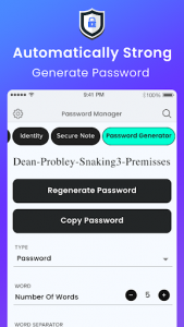 اسکرین شات برنامه Password manager 5