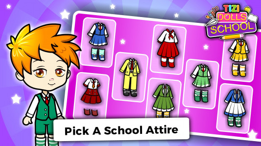 اسکرین شات بازی Tizi Doll Town: My School Game 1