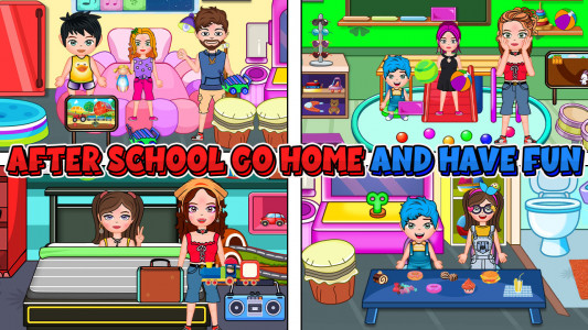 اسکرین شات بازی My FamilyTown City High School 7