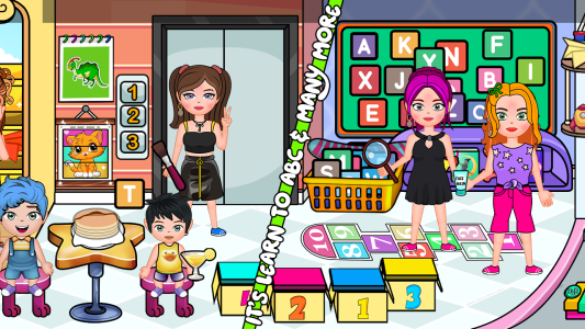 اسکرین شات 6 بازی My Family Town : School Life