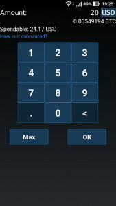 اسکرین شات 3 برنامه Mycelium Bitcoin Wallet