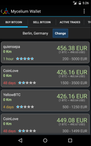 اسکرین شات 8 برنامه Mycelium Bitcoin Wallet