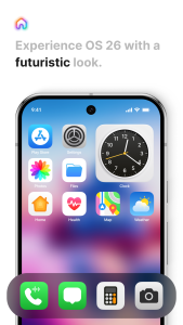 اسکرین شات 1 برنامه Launcher iOS 26