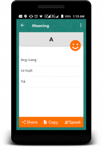 اسکرین شات برنامه Translator English to Tagalog Dictionary 4