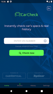 اسکرین شات برنامه Car History Check: VIN Decoder 1
