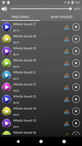 اسکرین شات برنامه Whistle Sounds Ringtones 3