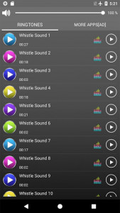 اسکرین شات برنامه Whistle Sounds Ringtones 2
