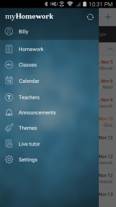 اسکرین شات برنامه myHomework Student Planner 2