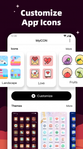 اسکرین شات برنامه MyICON - Icon Changer, Themes 1