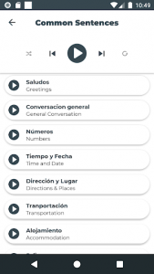 اسکرین شات برنامه Learn Spanish - Listening and Speaking 2